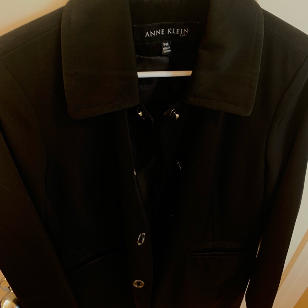 Anne Klein Coat black water resistant size PM - Picture 2 of 8